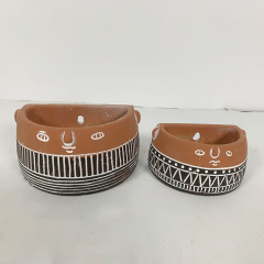 Cement Art Deco Nordic Balcony Flower Pot Decoration Arrangement Prickly Pear Plant Flower Pot