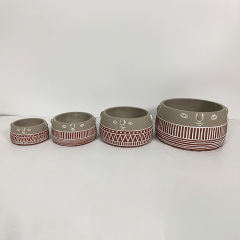 Statue plant cement flower pot wholesale concrete plant flower pot modern head flower pot surface vase cement mould