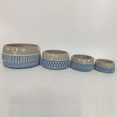 Nordic restaurant wall decoration cement face flower pot wall hanging balcony wall simulation green plant potted ornaments