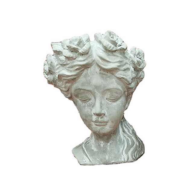 Female sculpture bust flower pot artificial head flower pot plant vase indoor and outdoor decoration flower pot mould