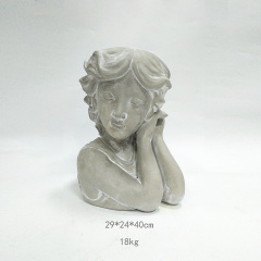 Home decoration flower pots wholesale ornaments goddess sculpture head face fiberglass flower pot molds