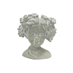 Modern fiberglass retro statue character sculpture head art face flower pot basin flower pot indoor flower pot nordic vase