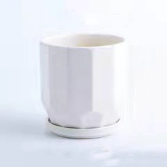 Succulent flower pot ceramic flower pot modern bonsai Nordic simple personality with tray