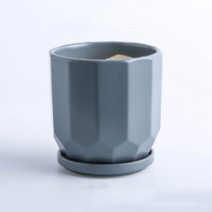 Nordic style simple matte ins home personality large ceramic flower pot with support green stalk butterfly orchid pot