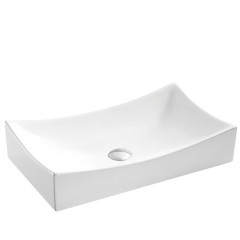 China ceramic square rectangle shape bathroom sink basin