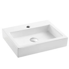 Modern bathroom solid surface sink artificial ceramic wash basin rectangular sink