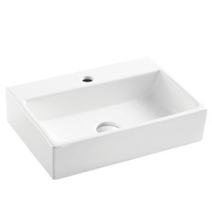 China manufacturers square shape bathroom wash basin creamic sink