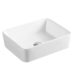 China Manufacturer Luxury Modern style Rectangular White Wash Basin Bathroom Art Basin Sinks Cheap