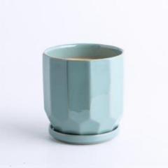 Ceramic ins Nordic style simple cylindrical with separation tray succulent green radish green plant flowerpot