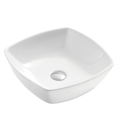 China manufacturer high quality modern style hotel bathroom porcelain square bathroom stone basin