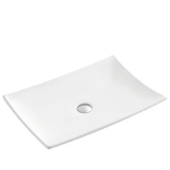 China modern style hotel bathroom ceramic square bathroom stone sink basin