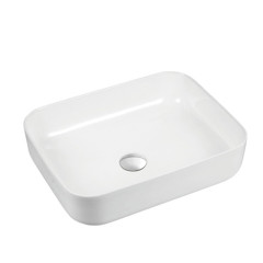 Bathroom Sink Ceramic Basins Vessel Vanity Wash Basin in White