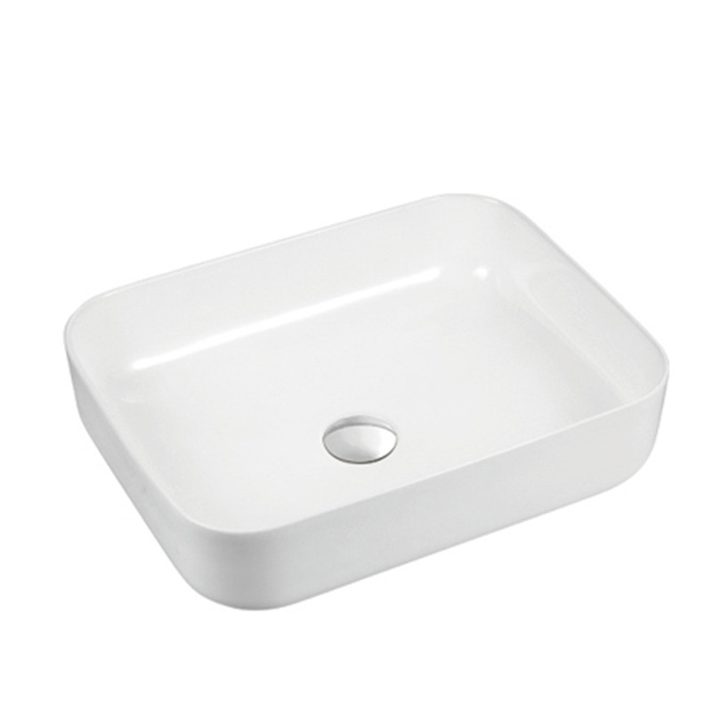 Bathroom Sink Ceramic Basins Vessel Vanity Wash Basin in White