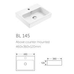 Sanitary Ware Bathroom wash basin white hand sinks ceramic countertop bathroom basin for wholesaler