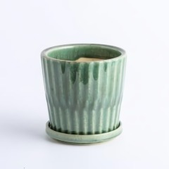 Nordic flower pot ceramic simple succulent cactus green sill bonsai home flower pot decoration