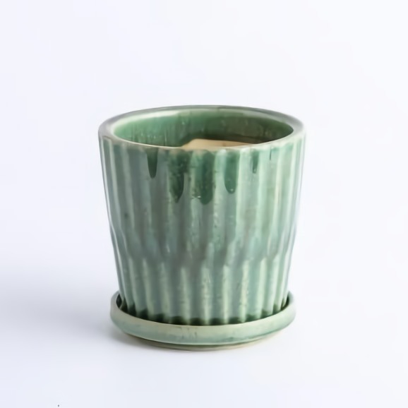 Nordic flower pot ceramic simple succulent cactus green sill bonsai home flower pot decoration
