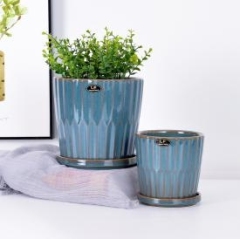 Flower pot ceramic decoration home simple personality hydroponic green plants green radish flower pot office living room decoration pot