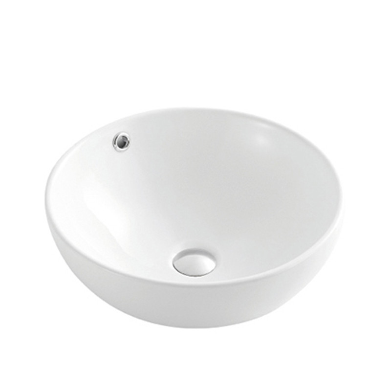 Bathroom Round Shape Sink Ceramic Bathroom Sink Hand Wash Basin Wash Basin in White