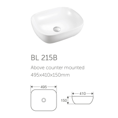Popular Design China Factory Vessel Bowl Bathroom Sink