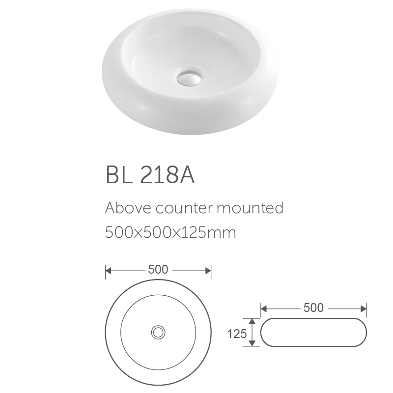 Bathroom round shape professional washing sink basin luxury bathroom