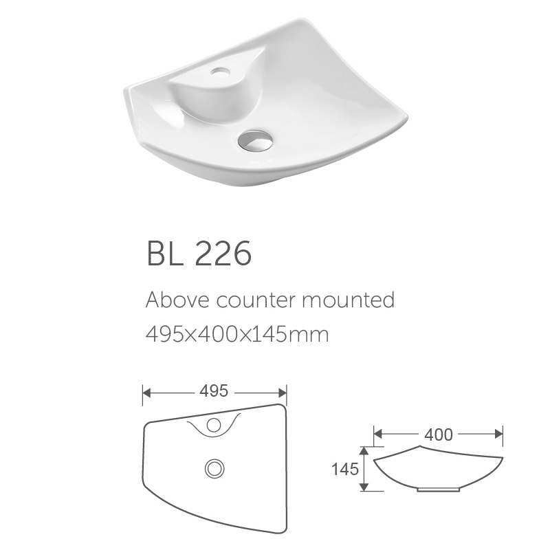 Factory special shape bathroom modern desgin porcelain sink basin