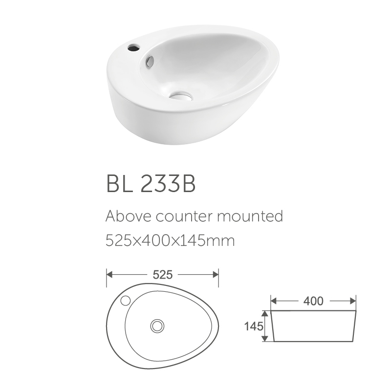 Factory low price bathroom hand wash art sink basin with ceramic countertop