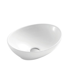 Bathroom oval shape single ceramic engineered wash basin