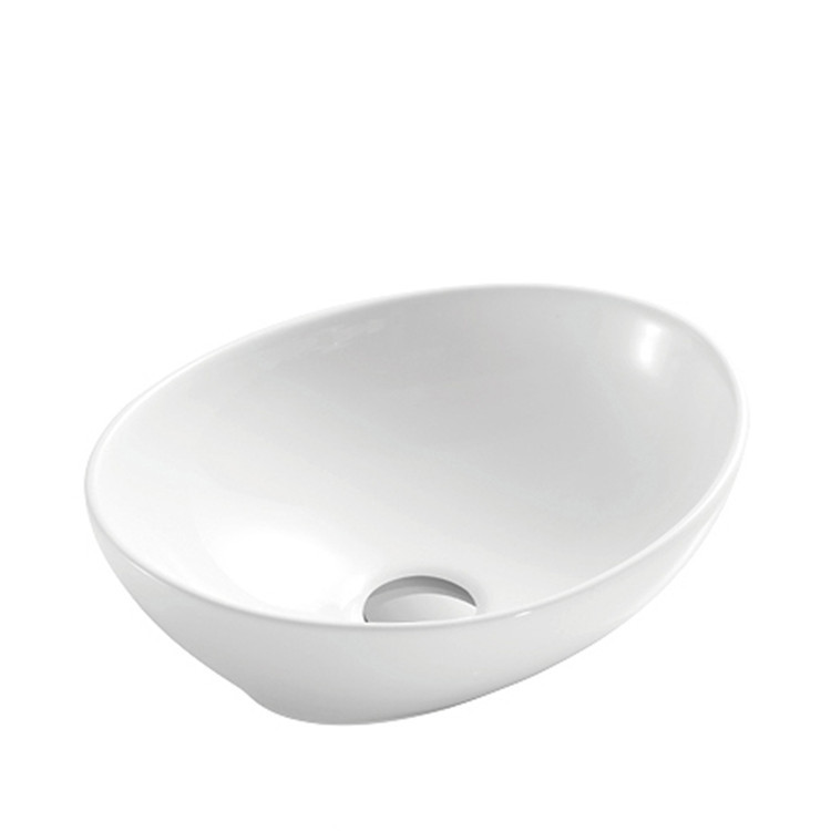 Bathroom oval shape single ceramic engineered wash basin