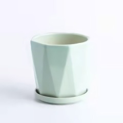 Ceramic flowerpot Nordic style rhombus ins small potted plant succulent flowerpot home decoration