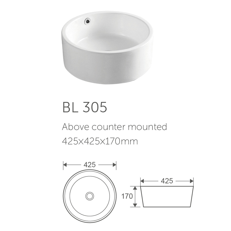 Best selling western design round shaped hand washing sink ceramic art basin for bathroom