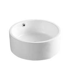 Best selling western design round shaped hand washing sink ceramic art basin for bathroom