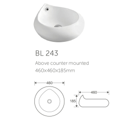 Hot sale bathroom basin portable basin art sink basin wash bassin