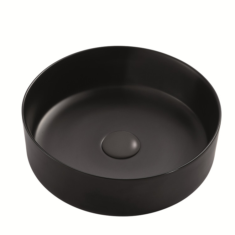 Color matt round shape ceramic bathroom sink hotel wash sink basin bassin