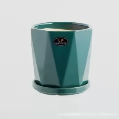 Ceramic rhombus flower pots succulents mini potted plants desk furnishings flower pots