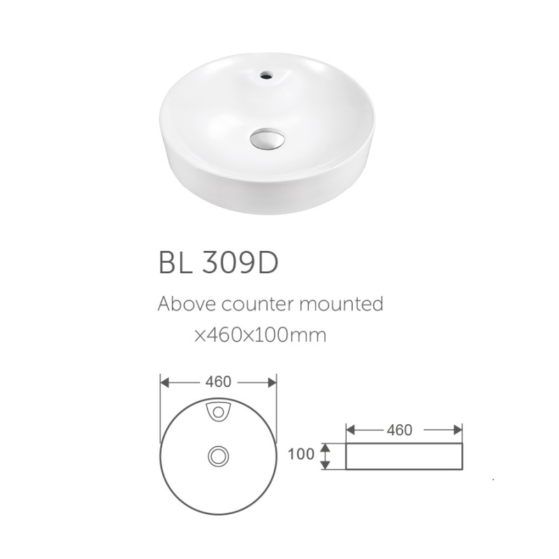 Ceramic Designs Handmade Round Fluted Basin Concrete Countertop Vessel Sink Wash Basin