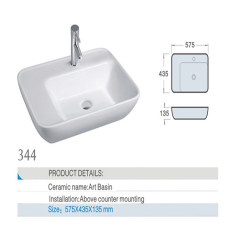 Marble counter top sink With Faucet Hole European Standard Style Ceramic Wash Basin Single Stone Engineered Wash Basin