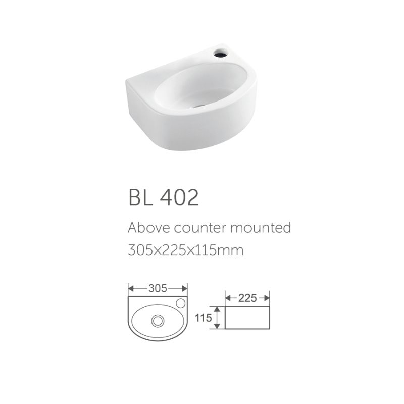 Fashion white cheap ceramic porcelain under counter basin and above counter basin