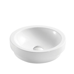 Simple countertop ceramic white basin above counter washbasin bathroom sinks