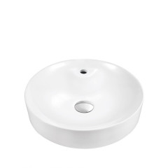 Ceramic Designs Handmade Round Fluted Basin Concrete Countertop Vessel Sink Wash Basin