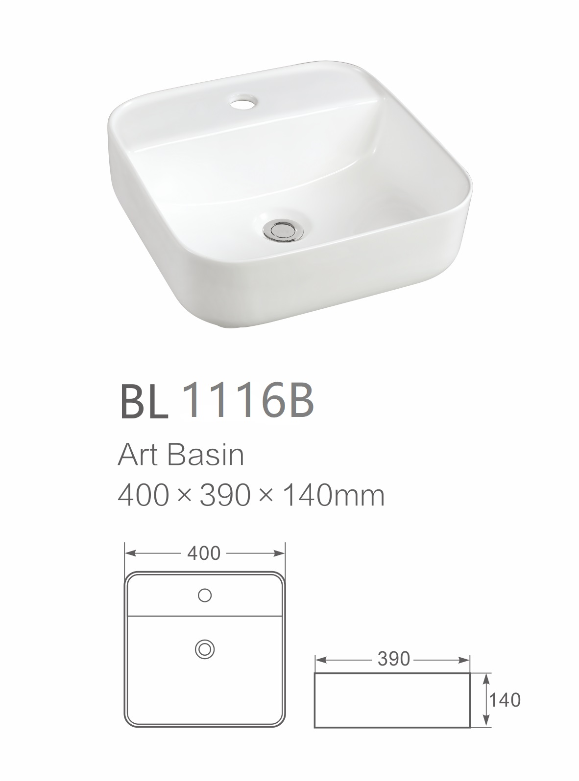 White Ceramic Kitchen Bathroom Basin Ceramic Single Bowl Kitchen Sink
