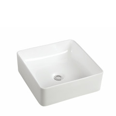 White rectangle china factory direct countertop art ceramic basin sink for bathroom
