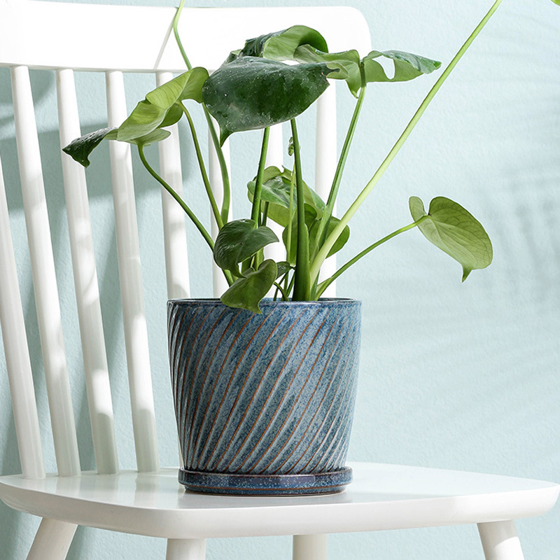 Nordic minimalist style succulent flower pots ceramic home furnishings green plants green radish flower pots