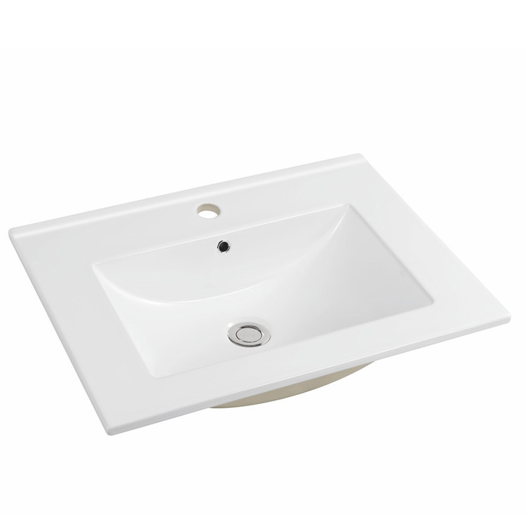 White Ceramic Basin Rectangle Thin Edge Vanity Top Washbasin Price Cabinet Bathroom Sinks