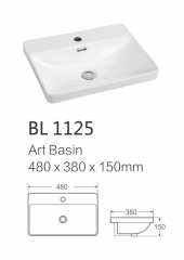 China hot sales new design ceramic wash art basin bathroom with the the tap hole