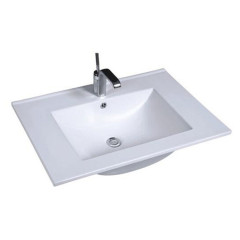 China high quality countertop wash basin feather edge basin mounting above cabinet ceramic sink basin
