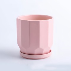 Personalized ceramic flowerpot Nordic minimalist indoor breathable home decoration green plant potted plant with tray