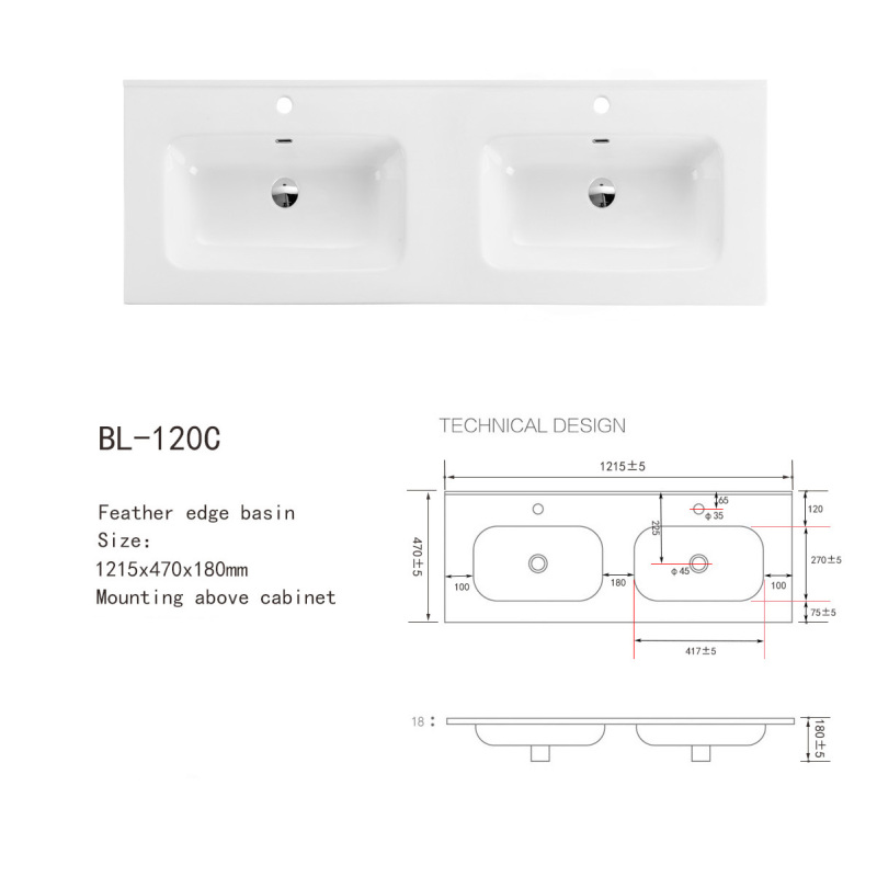 China high quality rectangle wash art sink basin double ceramic sink hand basin bathroom