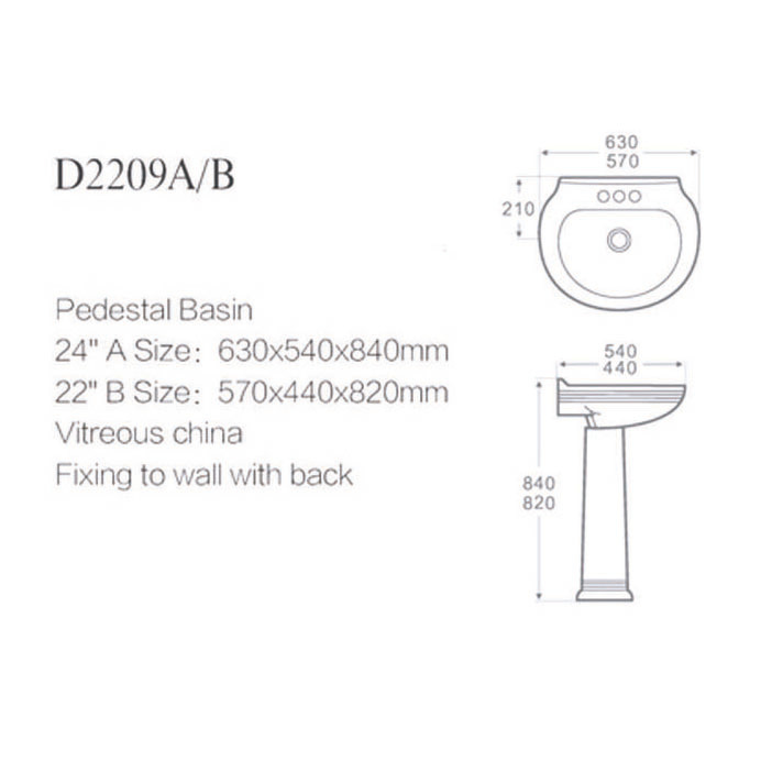High quality washroom indoor wash sink hand washing vanity porcelain bathroom basin with pedestal