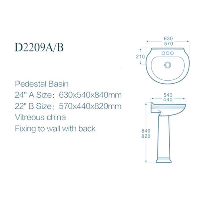 Sanitary ware bathroom wash sink pedestal basin bathroom basin hotel standing pedestal basin ceramic manufacturer