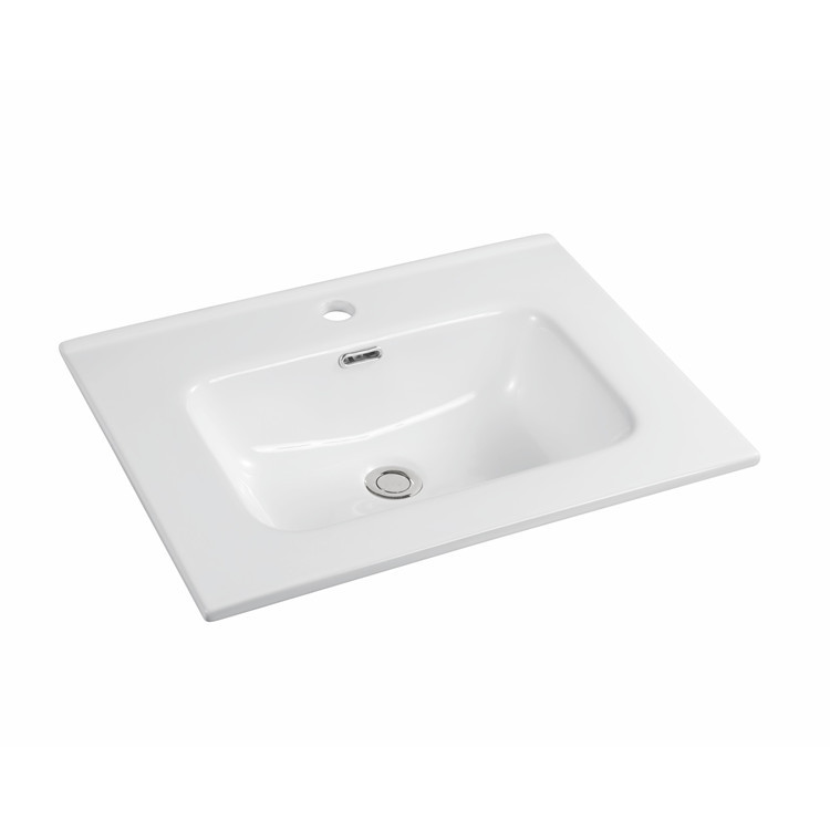 Bathroom ceramic cabinet art basin with the tap hole